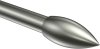 Endstücke Poveda (Flamme) Edelstahl-Optik für Gardinenstangen 16 mm Ø (2 Stück) 