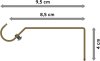 Träger Olymp Messing Antik 1-läufig 8,5 cm für Gardinenstangen 16 mm Ø 