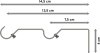 Träger Olymp Chrom matt 2-läufig 7,5 und 13,5 cm für Gardinenstangen 16 mm Ø 