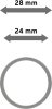 Ringe (Flachringe) Edelstahl Typ A16 für Gardinenstangen 16 mm Ø 10 Stück