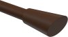 Endstücke Bero (Konus / Schräge) Nussbaum lackiert für Gardinenstangen 20 mm Ø (2 Stück) 