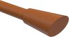 Endstücke Bero (Konus / Schräge) Kirschbaum lackiert für Gardinenstangen 20 mm Ø (2 Stück) 