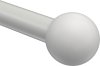 Endstücke Luina (Kugel) Weiß lackiert für Gardinenstangen 20 mm Ø (2 Stück) 