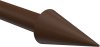 Endstücke Siveo (Kegel) Nussbaum lackiert für Gardinenstangen 20 mm Ø (2 Stück) 