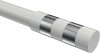 Endstücke Mavell (Zylinder) Weiß / Chrom für Gardinenstangen 20 mm Ø (2 Stück) 