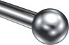 Endstücke Luino (Kugel) Chrom für Gardinenstangen 20 mm Ø (2 Stück) 