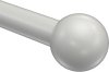 Endstücke Luino (Kugel) Weiß für Gardinenstangen 20 mm Ø (2 Stück) 