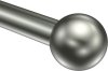 Endstücke Luino (Kugel) Edelstahl-Optik für Gardinenstangen 20 mm Ø (2 Stück) 