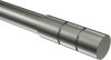 Endstücke Elanto (Rillenzylinder) Edelstahl-Optik für Gardinenstangen 20 mm Ø (2 Stück) 
