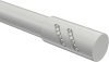 Endstücke Zoena (Zylinder Glitzer) Weiß für Gardinenstangen 20 mm Ø (2 Stück) 