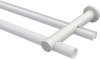 Träger Platon Weiß 2-läufig 7,5 und 14,5 cm für Gardinenstangen 20 mm Ø 