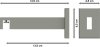 Träger Smartline Edelstahl-Optik 1-läufig 13,5 cm für Innenlaufstangen 14x35 mm 