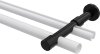 Träger Prestige Schwarz 2-läufig 8 und 13 cm für Gardinenstangen 20 mm Ø 