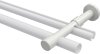 Träger Prestige Weiß 2-läufig 8 und 13 cm für Gardinenstangen 20 mm Ø 
