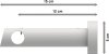 Träger Talena Weiß lackiert 1-läufig 12 cm für Gardinenstangen 20 mm Ø 