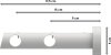 Träger Talena Weiß lackiert 2-läufig 9 und 15 cm für Gardinenstangen 20 mm Ø 