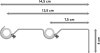 Ausziehbare Gardinenstange Metall / Kunststoff 16/13 mm 2-läufig Ø HERA - Livo Silbergrau 70-120 cm