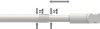 Klemmstange Metall / Kunststoff 12/10 mm Ø Sitefix Weiß ausziehbar 45-75 cm