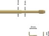 Vitragestangen Metall / Kunststoff Geno Messing-farbig (2 Stück) ausziehbar 30-50 cm