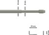 Vitragestangen Metall / Kunststoff Geno Silbergrau (2 Stück) ausziehbar 30-50 cm