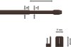 Vitragestangen mit Klebehaken Metall / Kunststoff Geno Braun (2 Stück) ausziehbar 30-50 cm