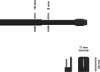 Vitragestangen mit Klebehaken Metall / Kunststoff Geno Schwarz (2 Stück) ausziehbar 30-50 cm