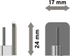 Klebehaken Chrom für Vitragestangen (4 Stück) 