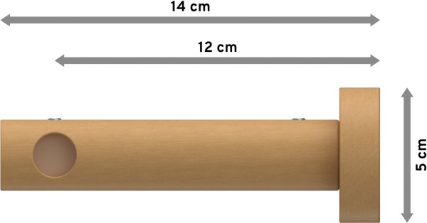 Gardinenstange Holz 16 mm Ø ADRIAN - Flower Buche lackiert