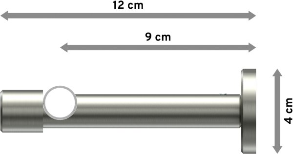 Gardinenstange Edelstahl-Optik 16 mm Ø SINUX - Casa
