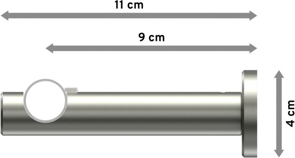 Gardinenstange Edelstahl 20 mm Ø TREND - Santo