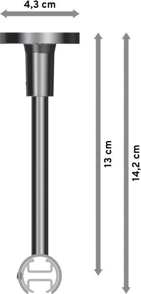 Innenlauf Gardinenstange Aluminium / Metall 20 mm Ø SONETTE - Santo Chrom