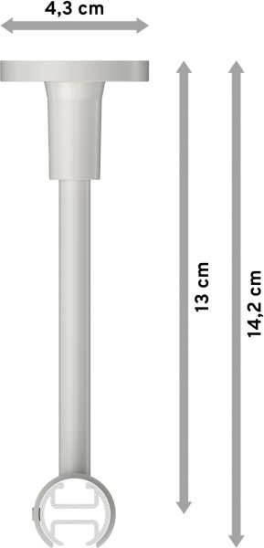 Innenlauf Gardinenstange Aluminium / Metall 20 mm Ø SONETTE - Santo Weiß
