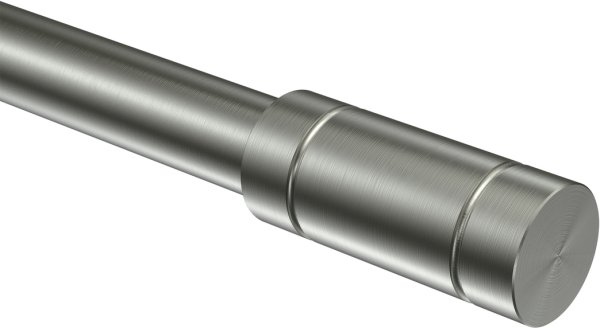 Endstücke Jolly (Rillenzylinder) Edelstahl für Gardinenstangen 16 mm Ø (2 Stück)