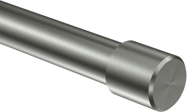 Endstücke Casa (Kappe) Edelstahl-Optik für Gardinenstangen 16 mm Ø (2 Stück)