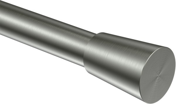 Endstücke Carelli (Konus) Edelstahl-Optik für Gardinenstangen 16 mm Ø (2 Stück)