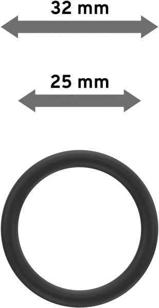 Ringe (Rundringe) Schwarz Typ G16 für Gardinenstangen 16 mm Ø