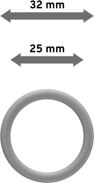 Ringe (Rundringe) Silbergrau Typ G16 für Gardinenstangen 16 mm Ø