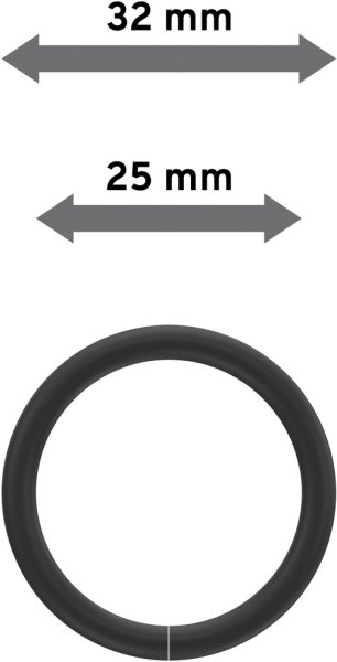 Ringe (Rundringe) Schwarz Typ H16 für Gardinenstangen 16 mm Ø