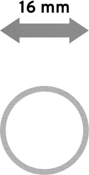 Metallrohr in Edelstahl-Optik für Gardinenstangen 16 mm Ø