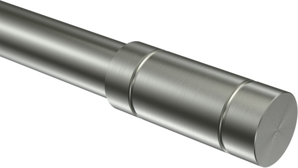 Endstücke Elias (Rillenzylinder) Edelstahl für Gardinenstangen 20 mm Ø (2 Stück)