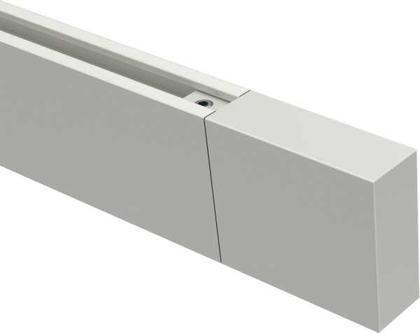 Endstücke Lox (Quader) Weiß für Innenlaufstangen 14x35 mm (2 Stück)