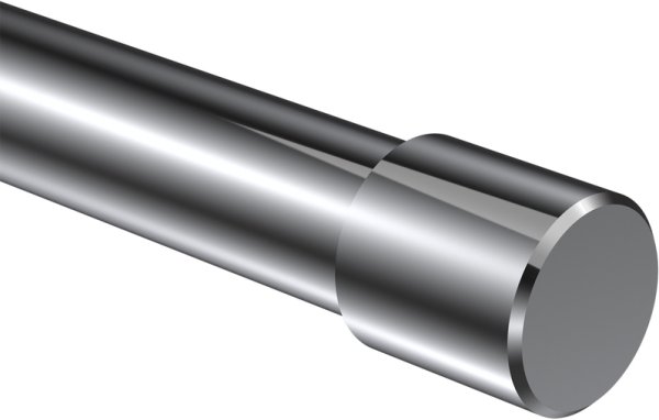 Endstücke Santo (Kappe) Chrom für Gardinenstangen 20 mm Ø (2 Stück)