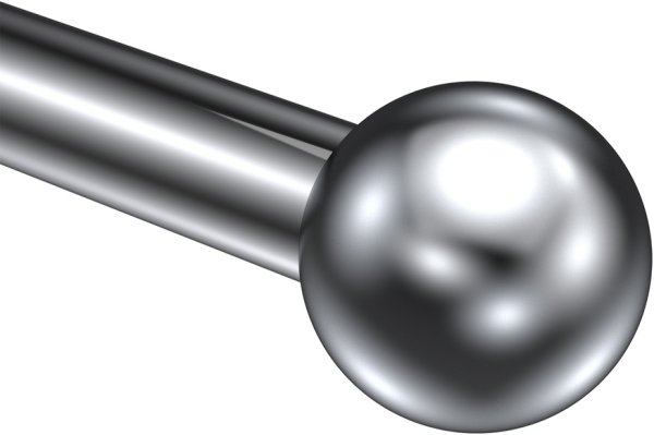 Endstücke Luino (Kugel) Chrom für Gardinenstangen 20 mm Ø (2 Stück)