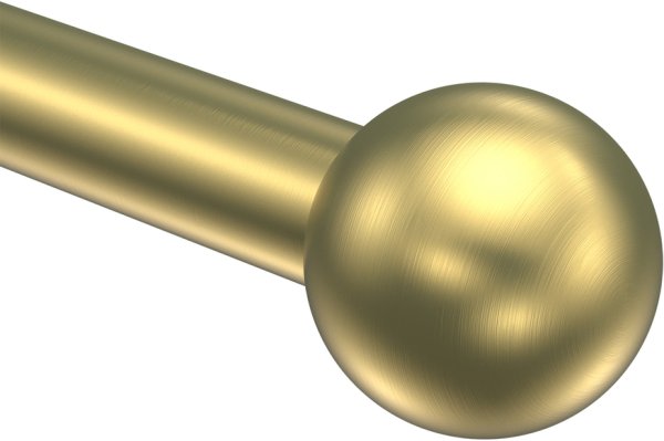 Endstücke Luino (Kugel) Messing-Optik für Gardinenstangen 20 mm Ø (2 Stück)