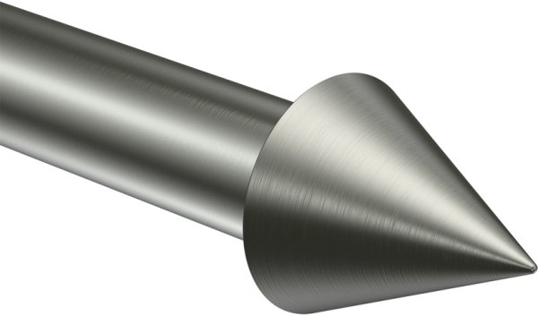 Endstücke Savio (Kegel) Edelstahl für Gardinenstangen 20 mm Ø (2 Stück)