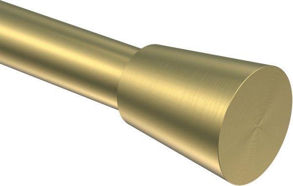 Endstücke Sitra (Konus) Messing-Optik für Gardinenstangen 20 mm Ø (2 Stück)