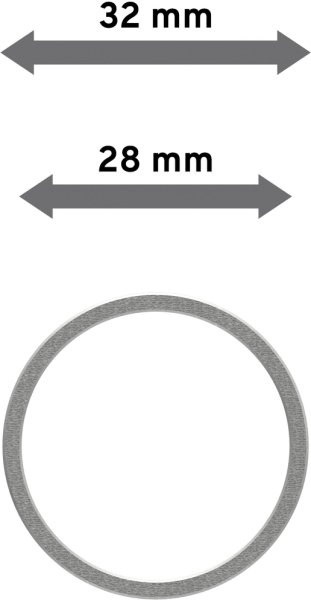 Ringe (Flachringe) Edelstahl Typ A20 für Gardinenstangen 20 mm Ø