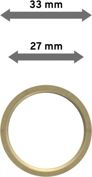 Ringe (Flachringe) Messing-Optik Typ B20 für Gardinenstangen 20 mm Ø