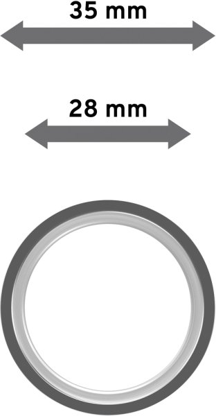 Ringe (Flachringe) mit Einlage Chrom Typ E20 für Gardinenstangen 20 mm Ø