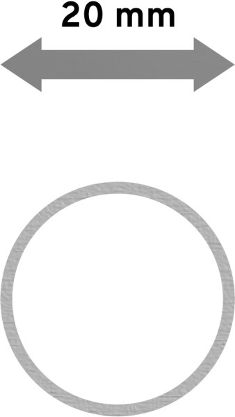 Metallrohr in Edelstahl-Optik für Gardinenstangen 20 mm Ø